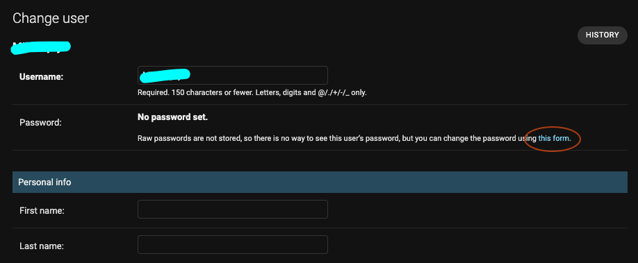 Change User