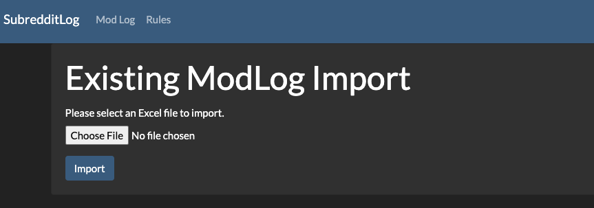 Excel Import